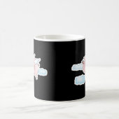 可愛い飛んでいる豚 コーヒーマグカップ (中央)