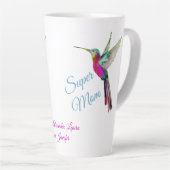 可愛い飛んでいる豚 |マすごいマ |ピンクハートラテM カフェラテマグ (右アングル)