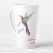 可愛い飛んでいる豚 |マすごいマ |ピンクハートラテM カフェラテマグ (左アングル)