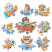 可愛い飛行機動物愛顧リトルアヴィエーター シール (正面)