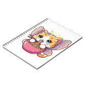 可愛い食べおとぎ猫ラーメン ノートブック (左側)