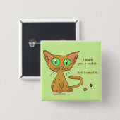 可愛い食べ猫のクッキー 缶バッジ (正面&裏面)