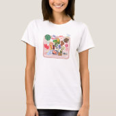 可愛い食料品バスケットの美学Tシャツ | あったか食 Tシャツ (正面)