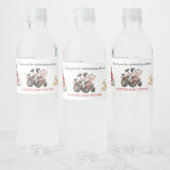 可愛い飼育動物牛ぶた赤ちゃんシャワー ペットボトルラベル (ボトル)