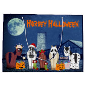 可愛い馬のコスチューム馬ハロウィーン馬 ラージペーパーバッグ (裏面)