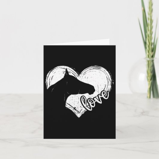 可愛い馬乗馬女子ボーイズ乗馬 カード (正面)