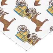 可愛い馬王室の車イラストレーション ショートテーブルランナー (コーナー)