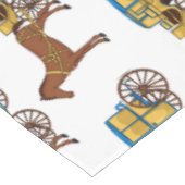 可愛い馬王室の車イラストレーション テーブルクロス (アングル)