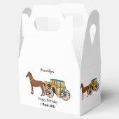 可愛い馬王室の車イラストレーション フェイバーボックス (オープン)