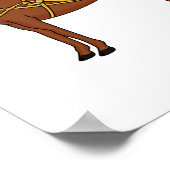 可愛い馬王室の車イラストレーション ポスター (角)