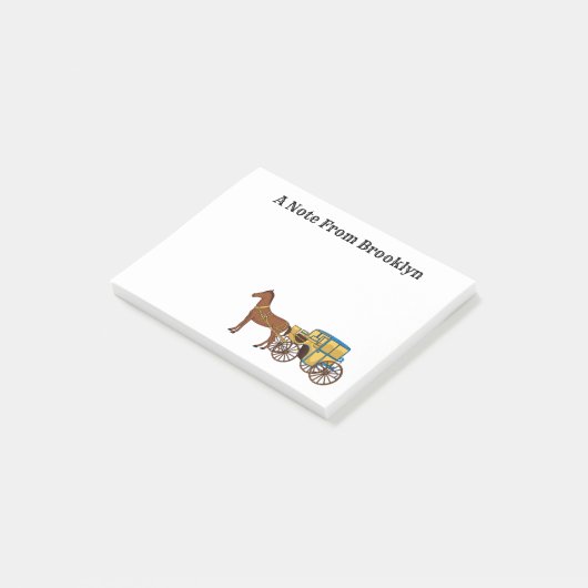 可愛い馬王室の車イラストレーション ポストイット (アングル)