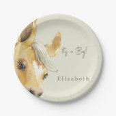可愛い馬男の子のシャワー ペーパープレート (正面)