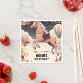 可愛い馬私の小さなポニー最初の1歳の誕生日 スタンダードカクテルナプキン (インサイチュ)