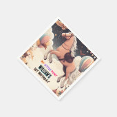 可愛い馬私の小さなポニー最初の1歳の誕生日 スタンダードカクテルナプキン (角)