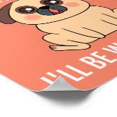 可愛い駄犬プリン見てるよ ポスター (角)