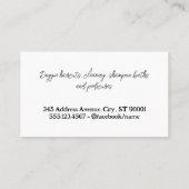 可愛い骨の付いた犬 |木材 |グルーミングツール 名刺 (裏面)