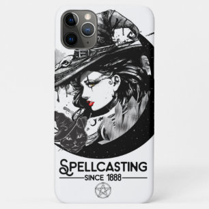 可愛い魔女と黒猫のウィッカン・ウィッカ魔法使い iPhone 11 PRO MAXケース
