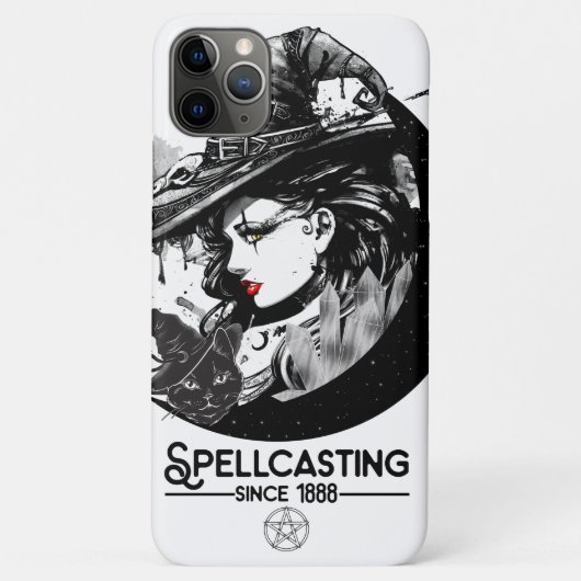 可愛い魔女と黒猫のウィッカン・ウィッカ魔法使い Case-Mate iPhoneケース (裏面)