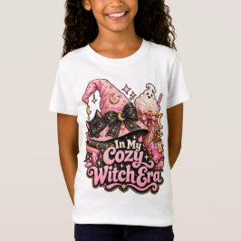 可愛い魔女の時代 ピンクのハロウィン Tシャツ