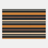 可愛い魔女の焼けオレンジ&ブラックハロウィーン ラッピングペーパーシート (正面3)