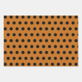 可愛い魔女の焼けオレンジ&ブラックハロウィーン ラッピングペーパーシート (正面2)