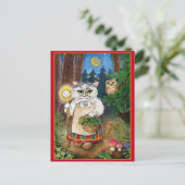 可愛い魔女猫ファンタジーはがき ポストカード (スタンド正面)