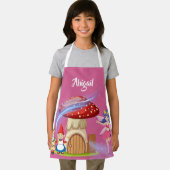 可愛い魔法のゴブリン妖精パーソナライズされたの名前キッズ エプロン (インサイチュ)