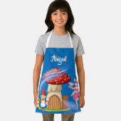 可愛い魔法のゴブリン妖精パーソナライズされたの名前キッズ エプロン (インサイチュ)