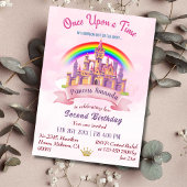 可愛い魔法の城虹の王女2歳の誕生日 招待状