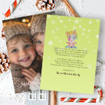 可愛い魔法の小妖精や小人詩1写真クリスマスお洒落 シーズンカード<br><div class="desc">この可愛いクリスマスデザインは私の手絵を描の詳細と緑の背景を混ぜ予測できなたミックスメディア小妖精や小人を使って作らお洒落れた。ピンク、グリーン、ブルーの柔らかいレトロなカラーパレットは懐かしさのtouchとホリデーシーズンに最適モダンで、おもしろい詩はキャラクターを生き生きとさせる。背面に写真テンプレート。オリジナルアートと詩Malissa Melrose.</div>