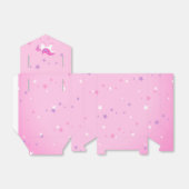 可愛い魔法ユニコーン誕生日ガールピンクお願いボックス🦄 フェイバーボックス (折り畳みなし)