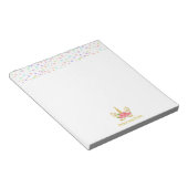 可愛い魔法数々のユニコーン&カラースター ノートパッド (アングル)