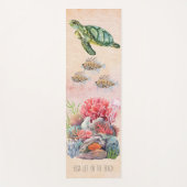 可愛い魔法絵を描の水彩珊瑚礁 ヨガマット (正面)