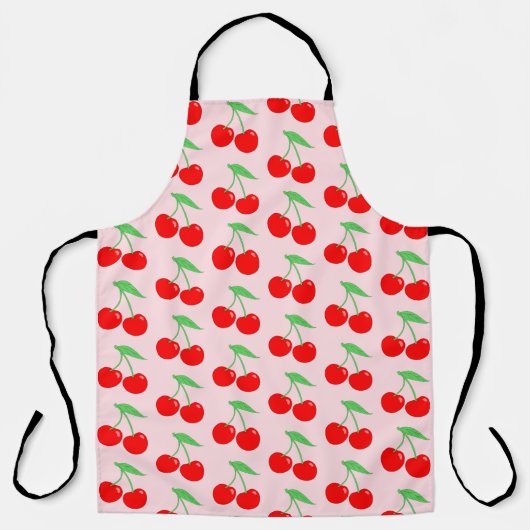 可愛い鮮やかさくらんぼ エプロン (正面)