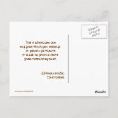 可愛い鳥と獅子君感謝していの葉書 ポストカード (裏面)