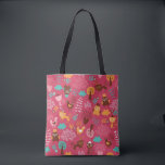 可愛い鳥や猫の柄 トートバッグ<br><div class="desc">かわいい鳥や猫のシームレスなパターン。子供用ファブリックデザイン。©と®Bigstock® - All Rights Reserved.</div>