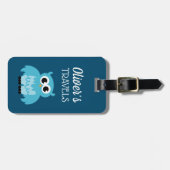 可愛い鳥カスタム漫画の子のの荷物タグ ラゲッジタグ (正面横)