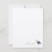 可愛い鳥パーソナライズされたカード ノートカード (正面)