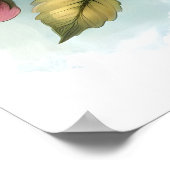 可愛い鳥好きの花 ポスター (角)