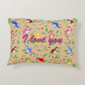 可愛い鳥柄アクセント枕 アクセントクッション (裏面)