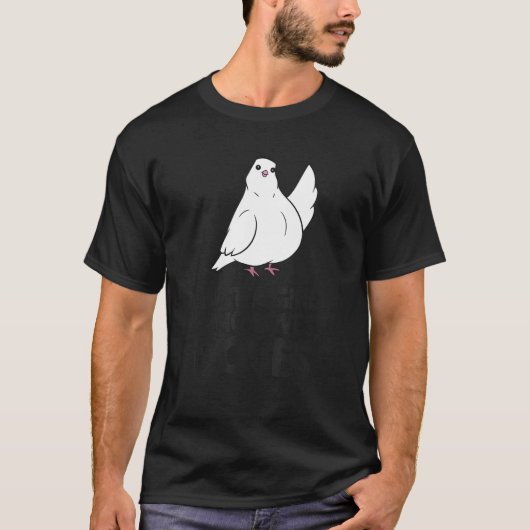 可愛い鳩を愛する少女 Tシャツ (正面)