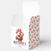 可愛い鶏のキャラチャーズ3rd誕生日パーティー フェイバーボックス (オープン)