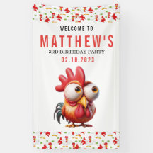 可愛い鶏のキャラチャーズ3rd誕生日パーティー