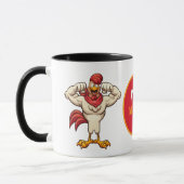 可愛い鶏の国のモノグラムマグ マグカップ (左)