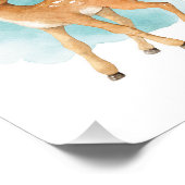 可愛い鹿の森の赤ちゃんシャワー動物誕生日 フォトプリント            (角)