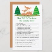 可愛い鹿赤ちゃんシャワーゲームをどれだけ知っているか (正面/裏面)