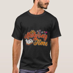 可愛い麻雀プレイヤー麻雀タイム麻雀ラブ Tシャツ