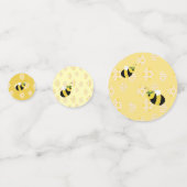 可愛い黄色のでこぼこ蜂とハニカムベイビーシャワー コンフェッティ (正面)