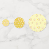 可愛い黄色のでこぼこ蜂とハニカムベイビーシャワー コンフェッティ (裏面)
