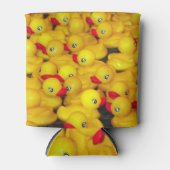 可愛い黄色のゴムダッキー（アヒルちゃん） 缶クーラー (正面)